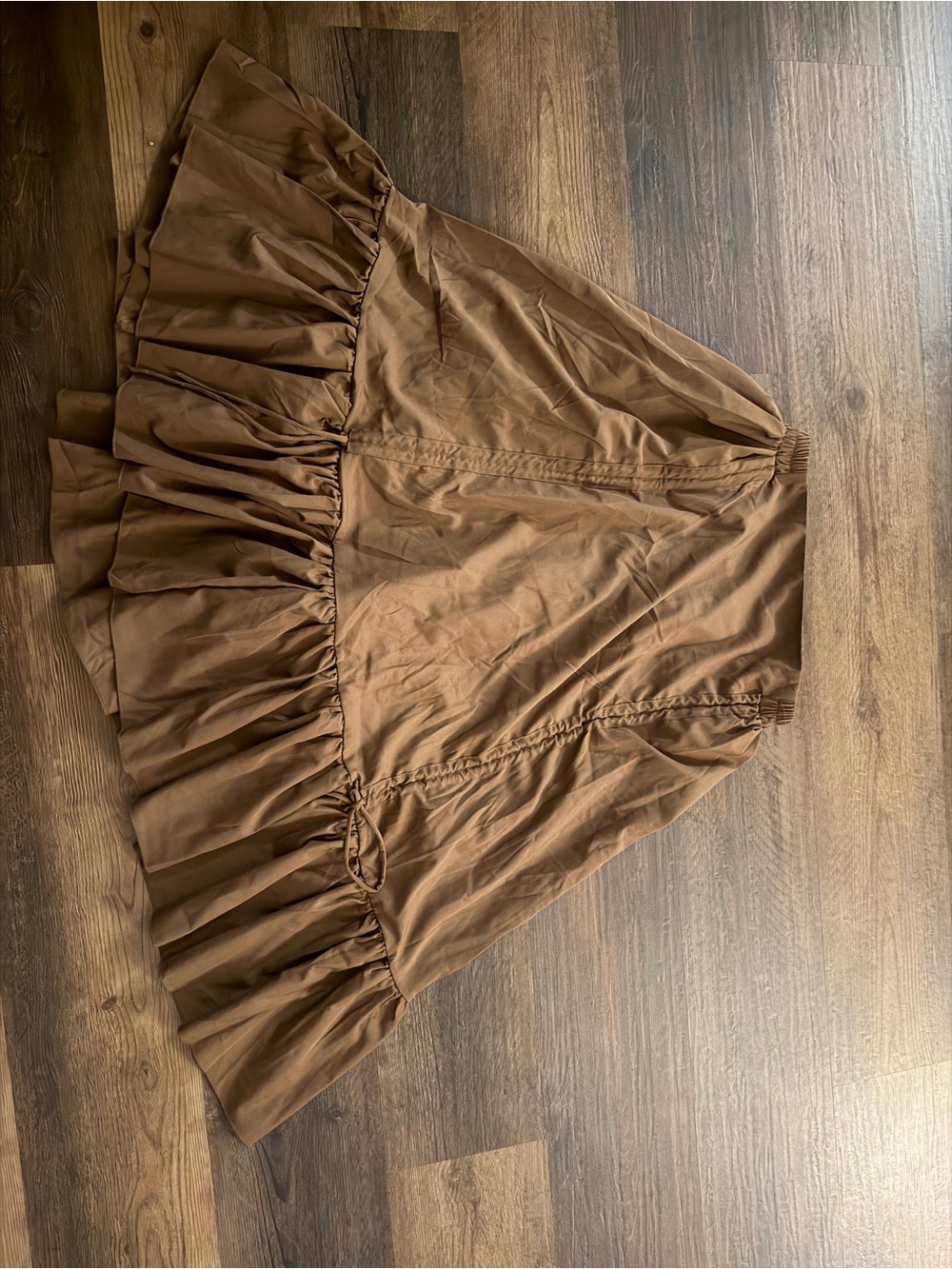 Brown Ruffled A-Line Women's Skirt